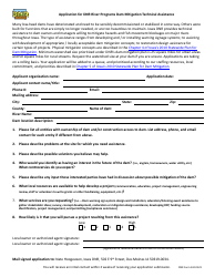 Document preview: DNR Form 542-0523 Application for DNR River Programs Dam Mitigation Technical Assistance - Iowa