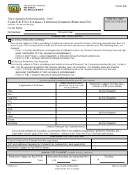 Document preview: DNR Form 542-4009 (5.0) Part 1 Title V Annual Emissions Summaryummary/Emissions Fee - Iowa