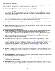 Instructions for Form INV-4, DNR Form 542-4002 Process Description - Actual Emissions - Iowa