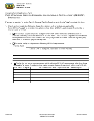Document preview: DNR Form 542-1041 Part 2 Operating Permit Application - Part 61 National Emission Standards for Hazardous Air Pollutants (Neshap) Information - Iowa