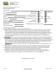 Document preview: DNR Form 542-1043 Part 2 Operating Permit Application - Engine Information - Iowa
