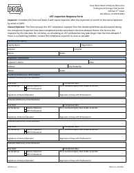 Document preview: DNR Form 542-0095 Ust Inspection Response Form - Iowa