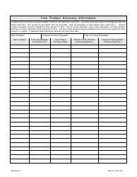 DNR Form 542-1424 Free Product Recovery Report - Leaking Underground Storage Tank Site Assessment - Iowa, Page 2