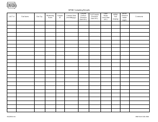 Document preview: DNR Form 542-1394 Mtbe Sampling Results - Iowa