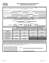 Document preview: DNR Form 542-1532 Sanitary Sewer Notification - Iowa