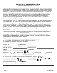 DNR Form 542-0475 Site Monitoring Report (Smr) Checklist - Iowa