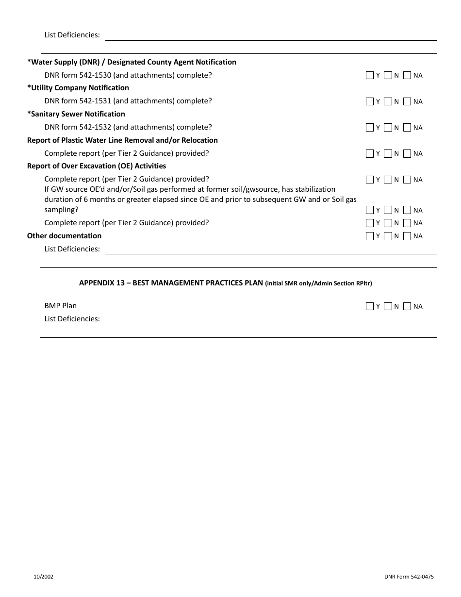 DNR Form 542-0475 Site Monitoring Report (Smr) Checklist - Iowa, Page 7