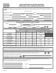 Document preview: DNR Form 542-1531 Water Line/Utility Company Notification - Iowa