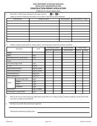 DNR Form 542-3028 Schedule 3C Construction Permit Application - Water Quality Data - Iowa, Page 2