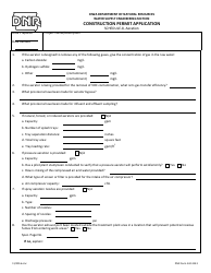 Document preview: DNR Form 542-3143 Schedule 8 Construction Permit Application - Aeration - Iowa