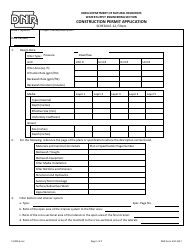DNR Form 542-3147 Schedule 12 Construction Permit Application - Filters - Iowa