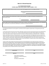 Document preview: DNR Form 542-8108 Notice of Discontinuation of a Storm Water Discharge - Iowa