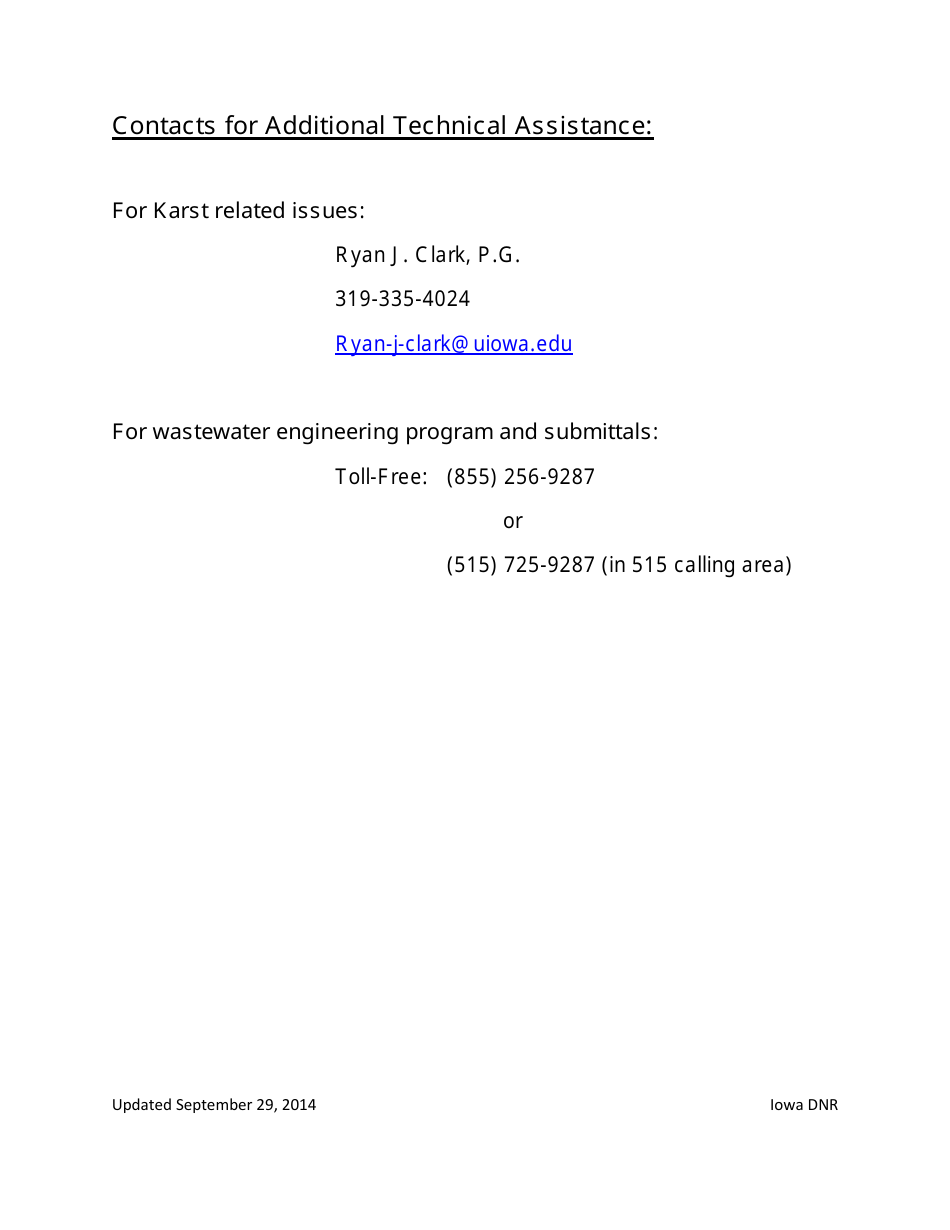 Wastewater Lagoon Site Soil Testing Report Checklist - Iowa, Page 4