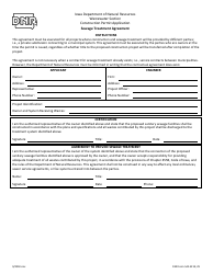 Document preview: DNR Form 542-3219 Sewage Treatment Agreement - Iowa
