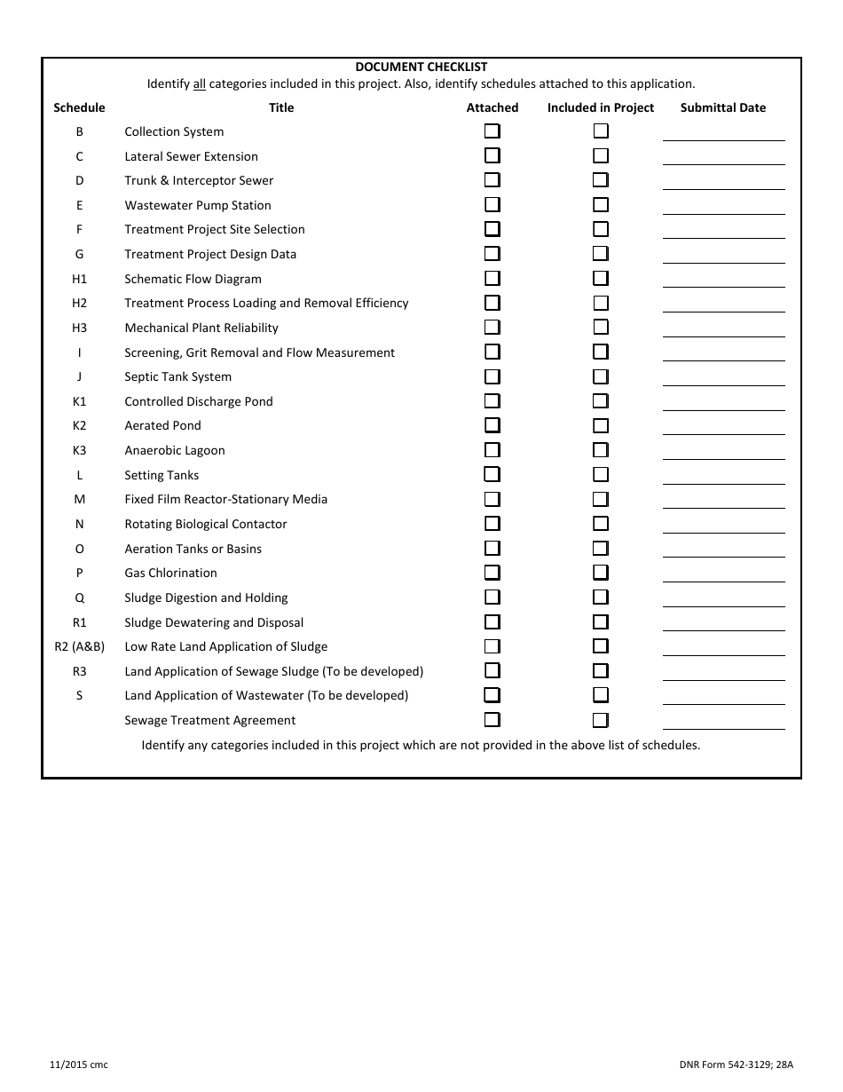 DNR Form 542-3129 Schedule A Construction Permit Application Exhibit 11a - Iowa, Page 2