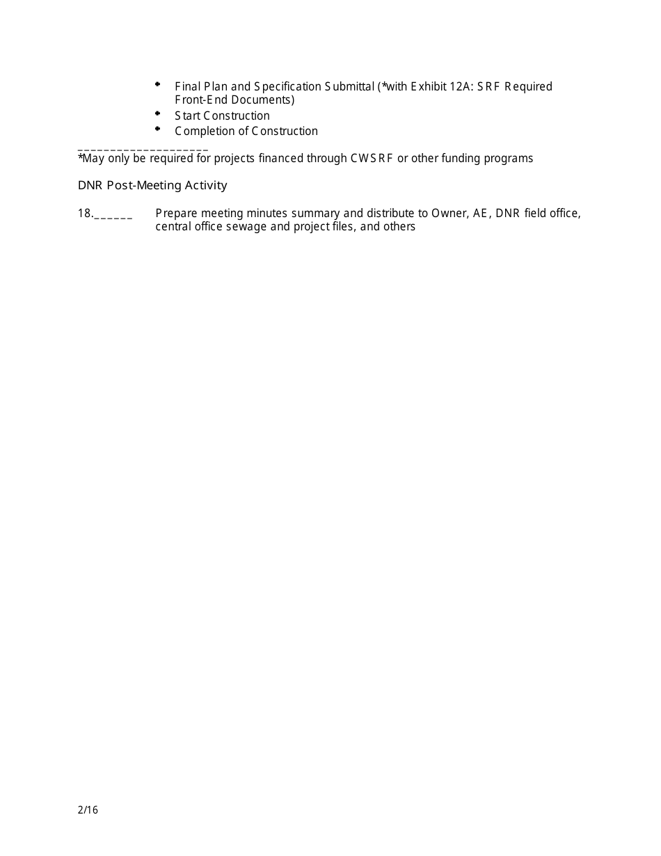 Exhibit 2 Project Initiation Meeting Checklist and Sample Agenda - Iowa, Page 3