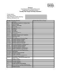 Document preview: Exhibit 4 Facility Plan Scope of Study Checklist - Iowa