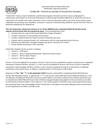 DNR Form 542-0108 Exhibit 9B Preliminary Review of Facility Plan Checklist - Iowa
