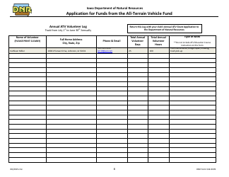 DNR Form 542-0199 Application for Funds From the All-terrain Vehicle Fund - Iowa, Page 8