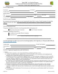 DNR Form 542-0471 Sleis Electronic Subscriber Agreement Form - Iowa