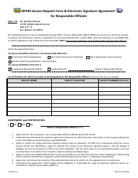 Document preview: DNR Form 542-2004 Spars Access Request Form & Electronic Signature Agreement for Responsible Officials - Iowa