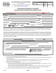 DNR Form 542-0417 Application for Eligibility to Acquire an Iowa Severely Disabled Deer Hunting License - Iowa