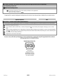 DNR Form 542-0216 Application for Iowa Special Nonresident Disabled Military Small Game Hunting License - Iowa, Page 2