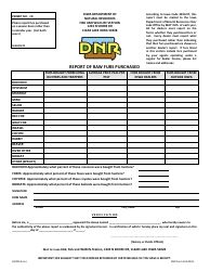 Document preview: DNR Form 542-0333 Report of Raw Furs Purchased - Iowa