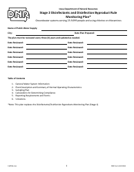 DNR Form 542-0458 Stage 2 Disinfectants and Disinfection Byproduct Rule Monitoring Plan - Groundwater Systems Serving 25-9,999 People and Using Chlorine or Chloramines - Iowa