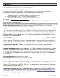 DNR Form 542-0460 Stage 2 Disinfectants and Disinfection Byproduct Rule Monitoring Plan - Surface Water/Influenced Groundwater (SW/Igw) Systems Serving Fewer Than 500 People and Using Chlorine or Chloramines - Iowa, Page 3