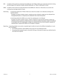 DNR Form 542-0460 Stage 2 Disinfectants and Disinfection Byproduct Rule Monitoring Plan - Surface Water/Influenced Groundwater (SW/Igw) Systems Serving Fewer Than 500 People and Using Chlorine or Chloramines - Iowa, Page 7