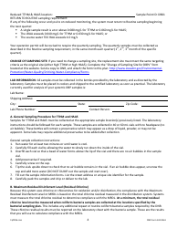 DNR Form 542-0461 Stage 2 Disinfectants and Disinfection Byproduct Rule Monitoring Plan - Surface Water/Influenced Groundwater (SW/Igw) Systems Serving 500 - 3,000 People and Using Chlorine or Chloramines - Iowa, Page 4