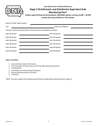 DNR Form 542-0463 Stage 2 Disinfectants and Disinfection Byproduct Rule Monitoring Plan - Surface Water/Influenced Groundwater (SW/Igw) Systems Serving 10,000 - 49,999 People and Using Chlorine or Chloramines - Iowa