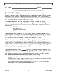 DNR Form 542-0896 Public Water Supply Bacteria Sampling Plan Requirements for Surface Water/Igw Systems Collecting Two or More Monthly Samples - Iowa, Page 2