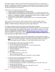 DNR Form 542-0896 Public Water Supply Bacteria Sampling Plan Requirements for Surface Water/Igw Systems Collecting Two or More Monthly Samples - Iowa, Page 3