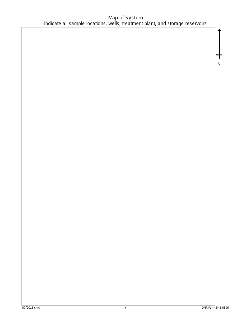DNR Form 542-0896 Public Water Supply Bacteria Sampling Plan Requirements for Surface Water / Igw Systems Collecting Two or More Monthly Samples - Iowa, Page 7