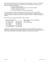 DNR Form 542-0724 Public Water Supply Bacteria Sampling Plan Requirements for Groundwater Systems Collecting One Quarterly Sample - Iowa, Page 2