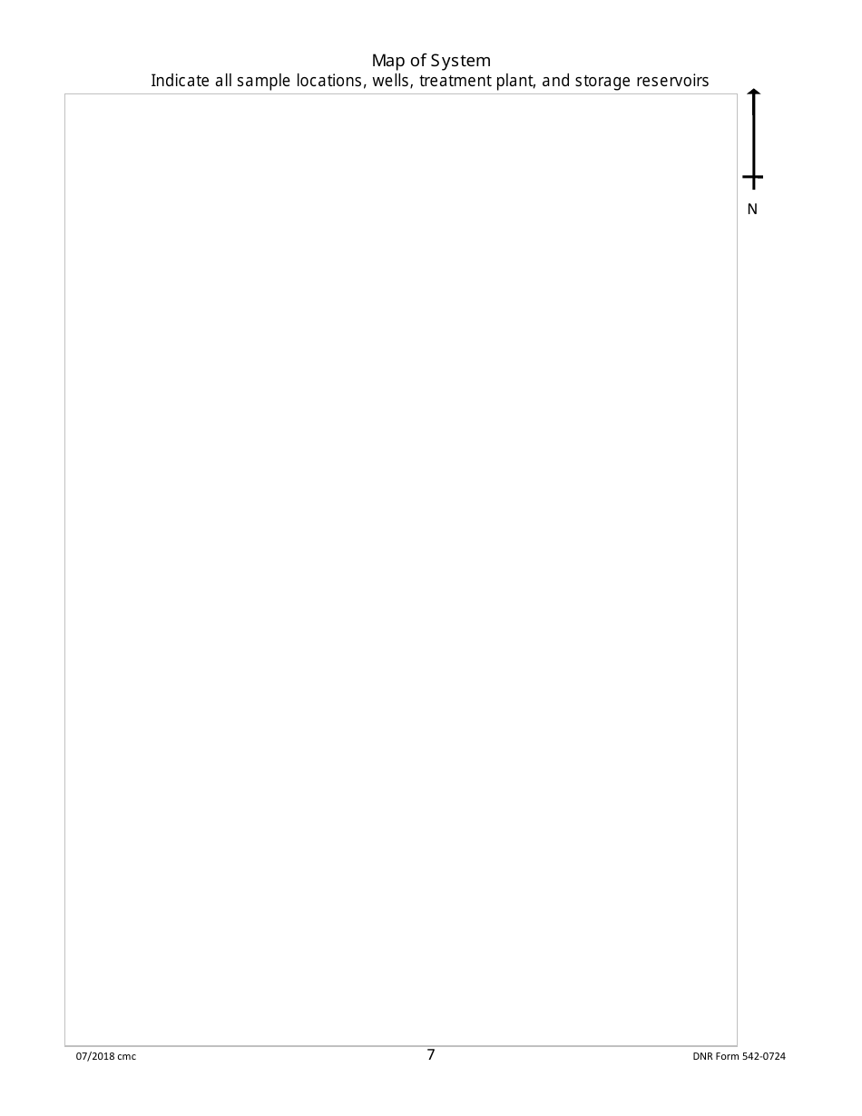 DNR Form 542-0724 Public Water Supply Bacteria Sampling Plan Requirements for Groundwater Systems Collecting One Quarterly Sample - Iowa, Page 7