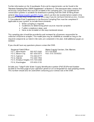 DNR Form 542-0467 Public Water Supply Bacteria Sampling Plan Requirements for Groundwater Systems Collecting One Monthly Sample - Iowa, Page 2