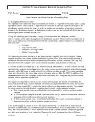DNR Form 542-0467 Public Water Supply Bacteria Sampling Plan Requirements for Groundwater Systems Collecting One Monthly Sample - Iowa, Page 3