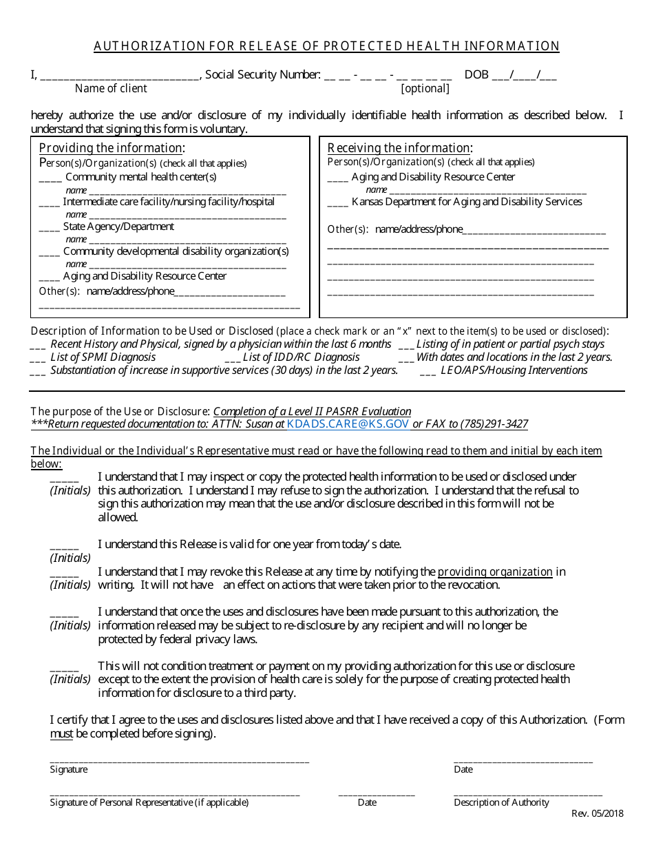 Kansas Resident Review Required Documentation Download Printable PDF ...