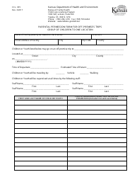 Document preview: Form CCL.035 Parental Permission Form for off-Premises TRiPS Group of Children to One Location - Kansas