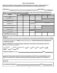 Form CCL.029 Medical Record for All Children in Child Care Facilities, Including Provider&#039;s Own Children - Kansas, Page 2