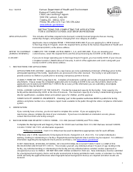 Instructions for Form CCL.801 Application for a School Age Drop-In Program - Kansas