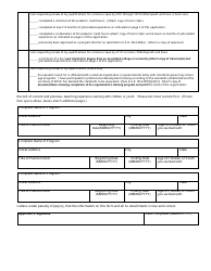 Form CCL.356 Application for Review of Program Director Qualifications for School Age Programs - Kansas, Page 2