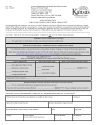 Form CCL.301 Application for a Child Care Center, Preschool, Head Start - Kansas