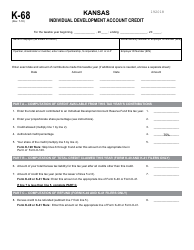 Document preview: Form K-68 Kansas Individual Development Account Credit - Kansas