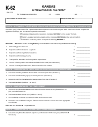 Document preview: Form K-62 Alternative-Fuel Tax Credit - Kansas