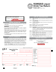 Document preview: Form LD-1 Liquor Drink Tax Return - Kansas