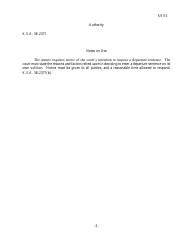 Form 353 Notice of Intention to Impose Departure Sentence - Kansas, Page 2
